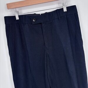 Tom Ford Dress Pants Men 32x30 (Tag 50) Navy Blue Cotton Cashmere Designer Italy
